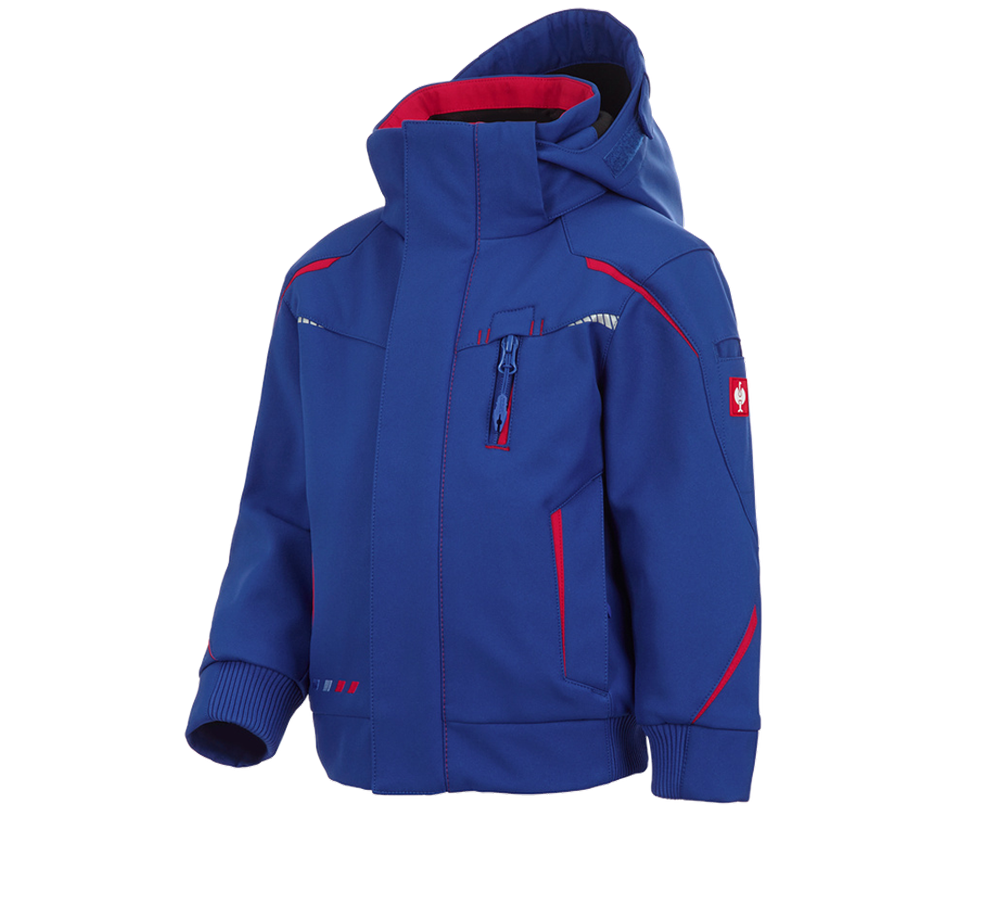 Vestes: Veste softshell d'hiver e.s.motion 2020, enfants + bleu royal/rouge vif