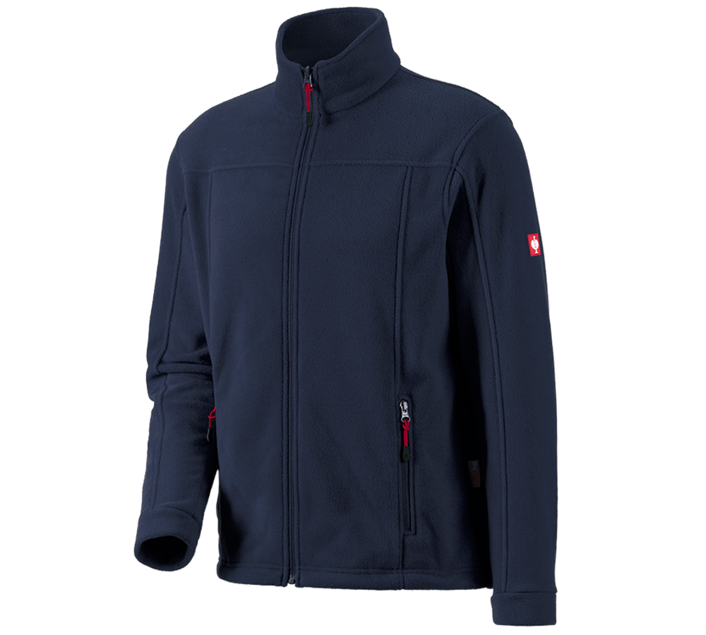 Onderwerpen: Fleecejack e.s.classic + donkerblauw