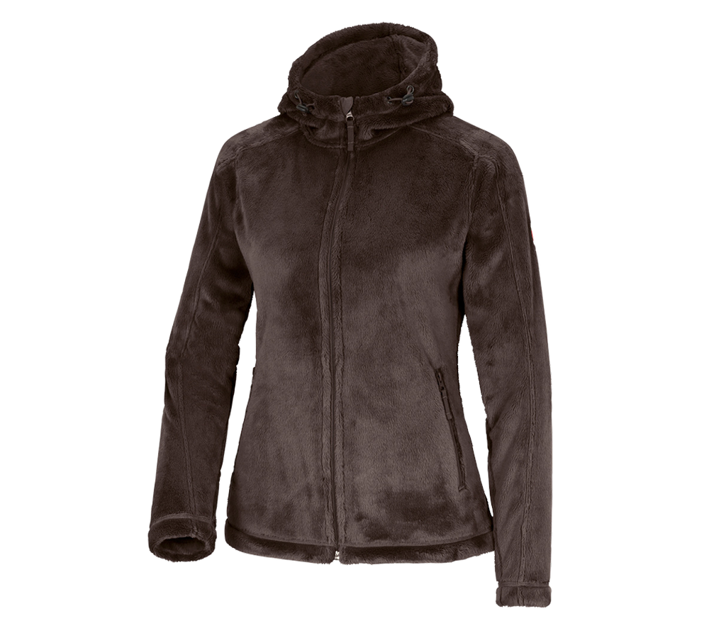 Jacken: e.s. Zipjacke Highloft, Damen + kastanie