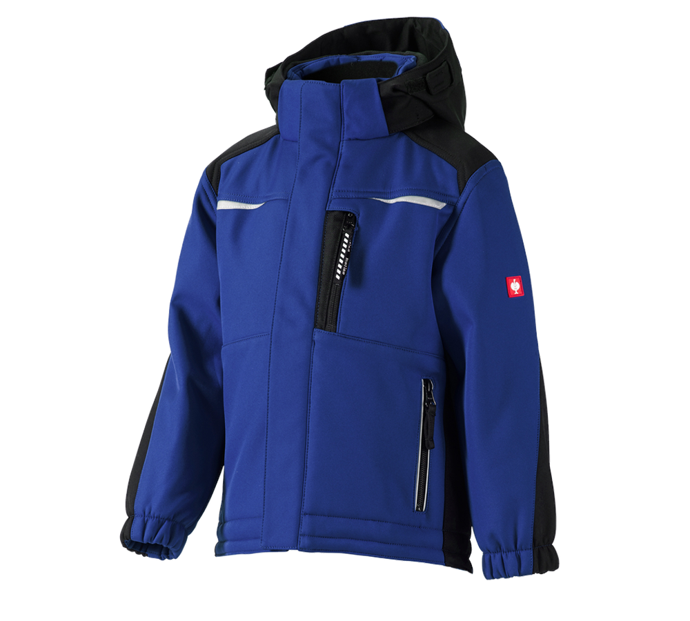 Jacken: Kinder Softshelljacke e.s.motion + kornblau/schwarz