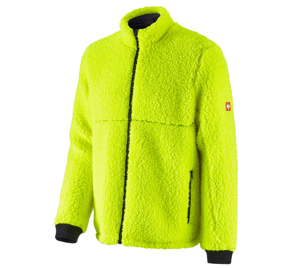 Vestes de travail: e.s. Veste polaire de forestier + jaune fluo