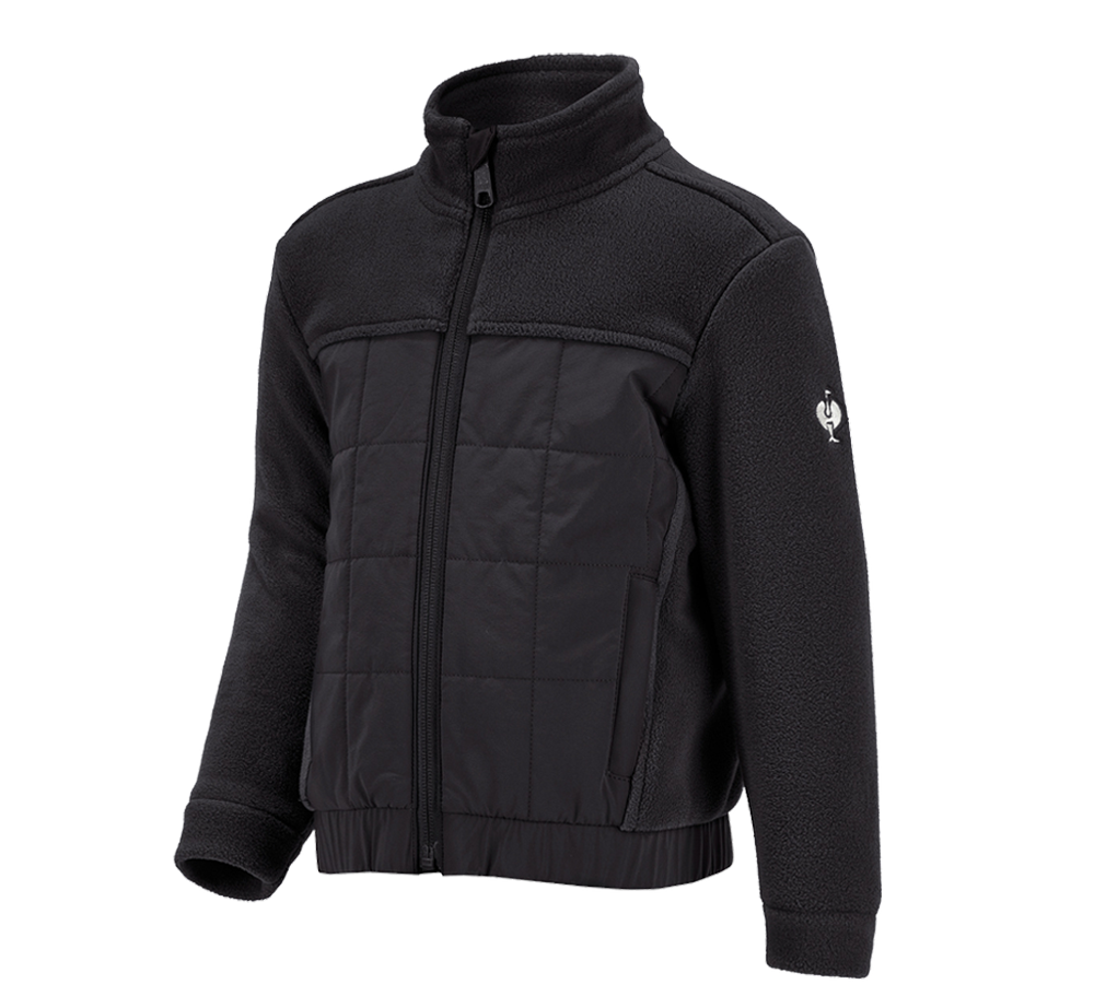 Jacken: Hybrid Fleecejacke e.s.concrete, Kinder + schwarz