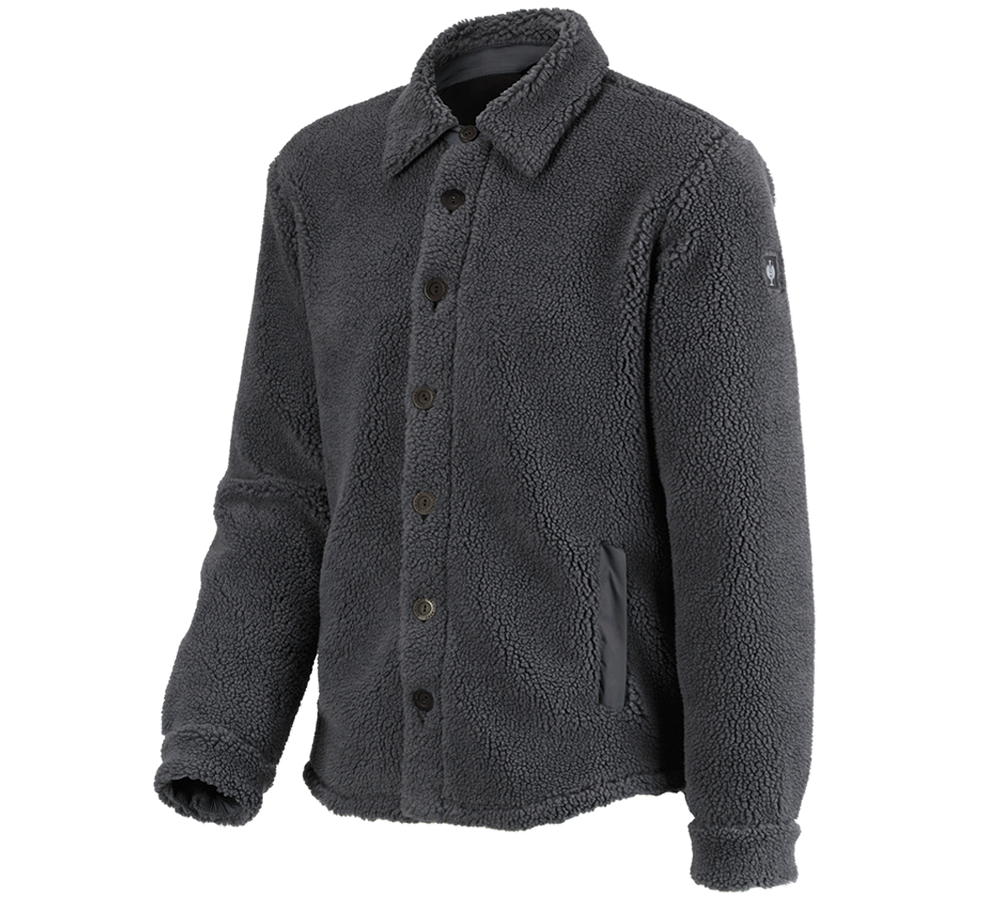 Vestes de travail: Veste en fibre polaire e.s.iconic + gris carbone