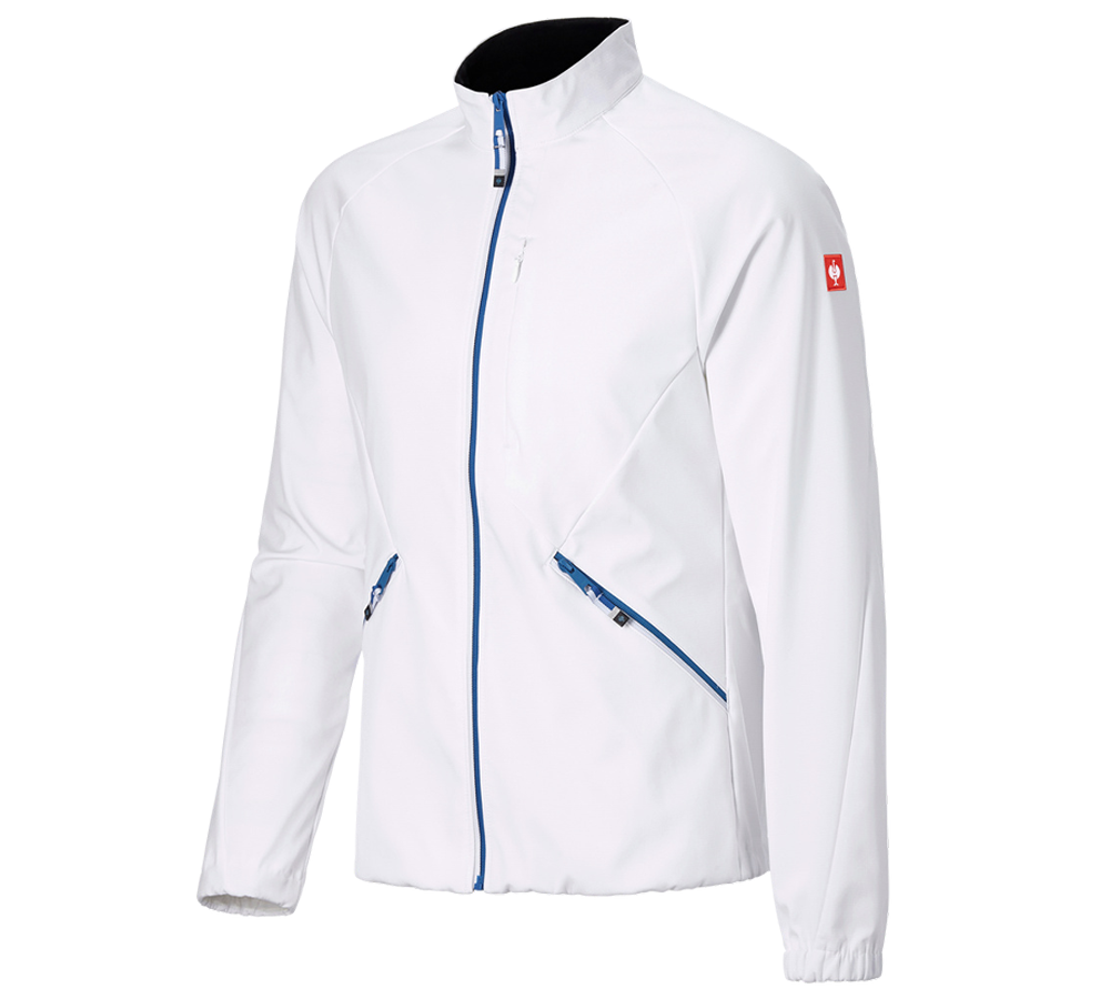 Thèmes: Veste Softshell e.s.ambition + blanc/bleu gentiane