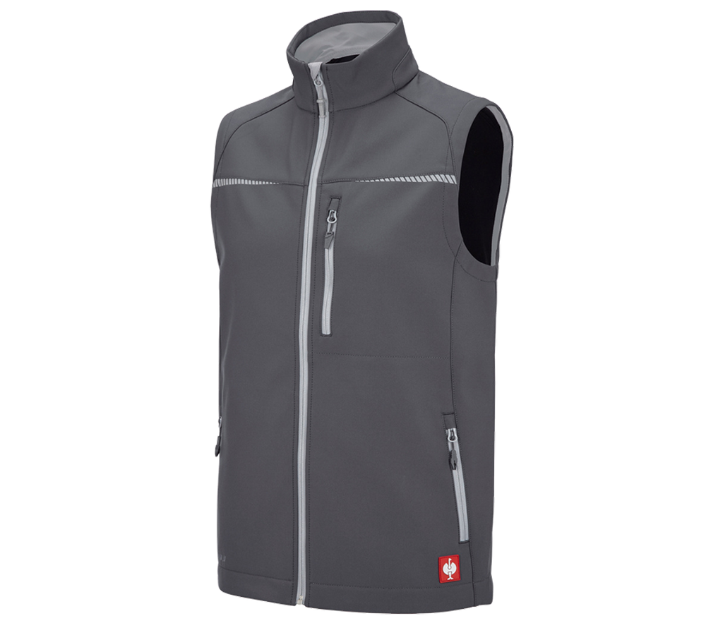 Westen: Softshell Weste e.s.motion 2020 + anthrazit/platin