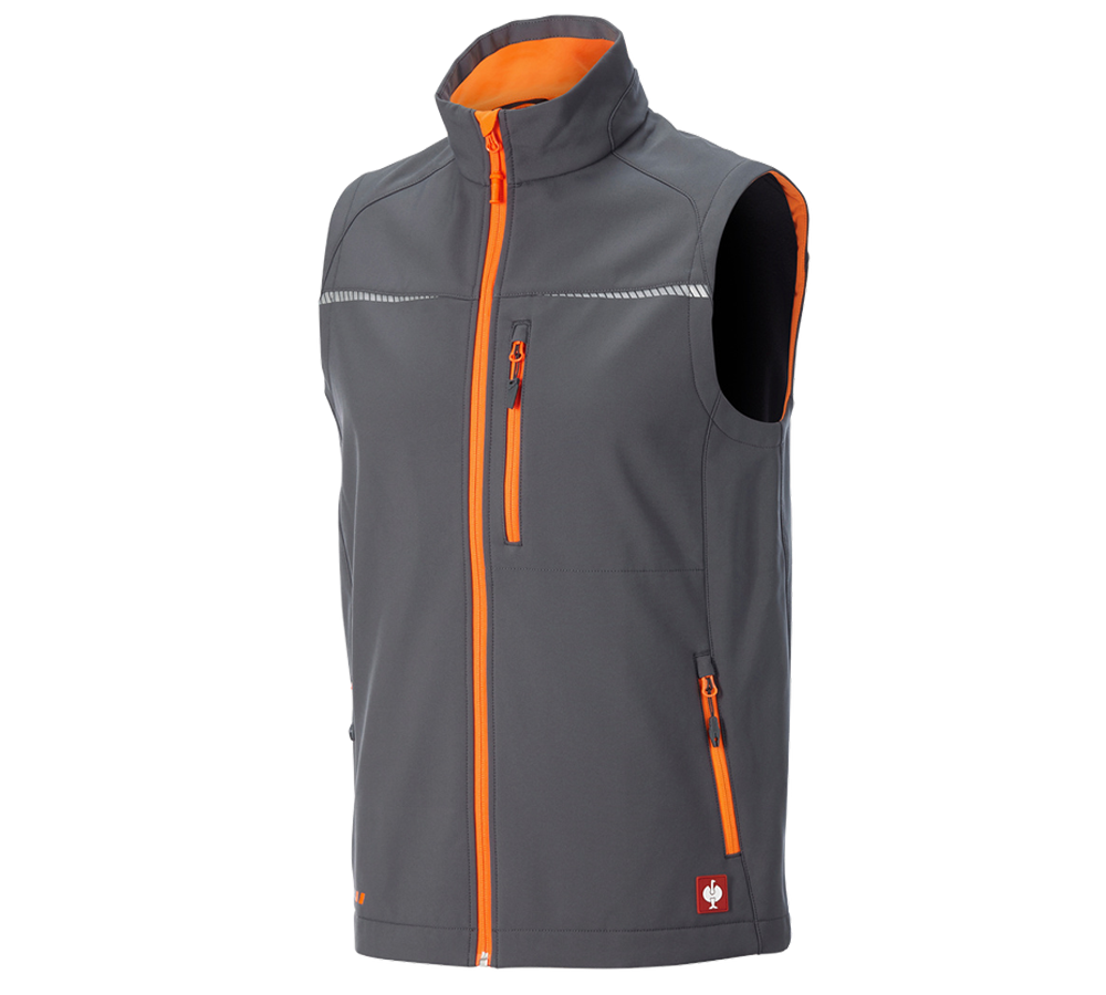 Onderwerpen: Softshell-bodywarmer e.s.motion 2020 + antraciet/signaaloranje