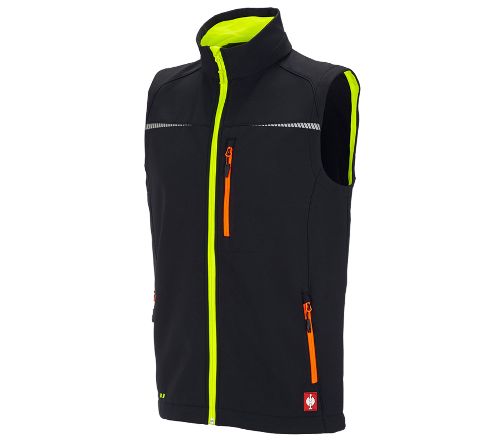 Onderwerpen: Softshell-bodywarmer e.s.motion 2020 + zwart/signaalgeel/signaaloranje