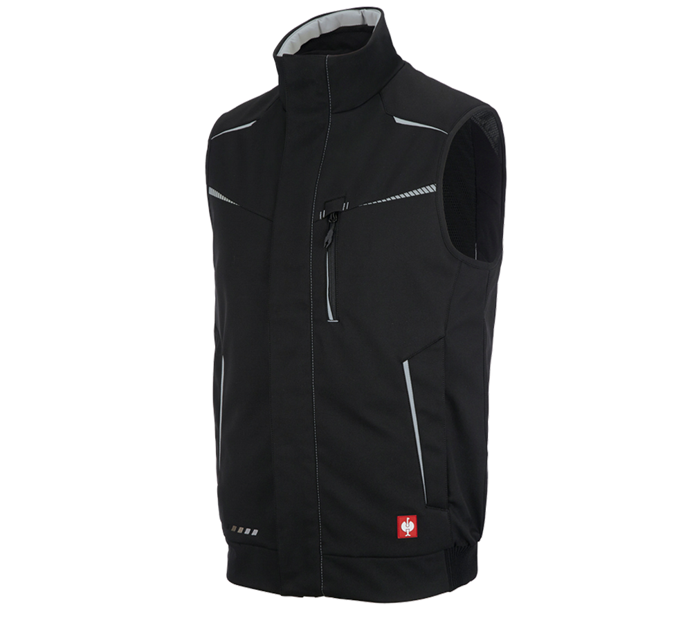 Onderwerpen: Winter-softshellbodywarmer e.s.motion 2020 + zwart/platina