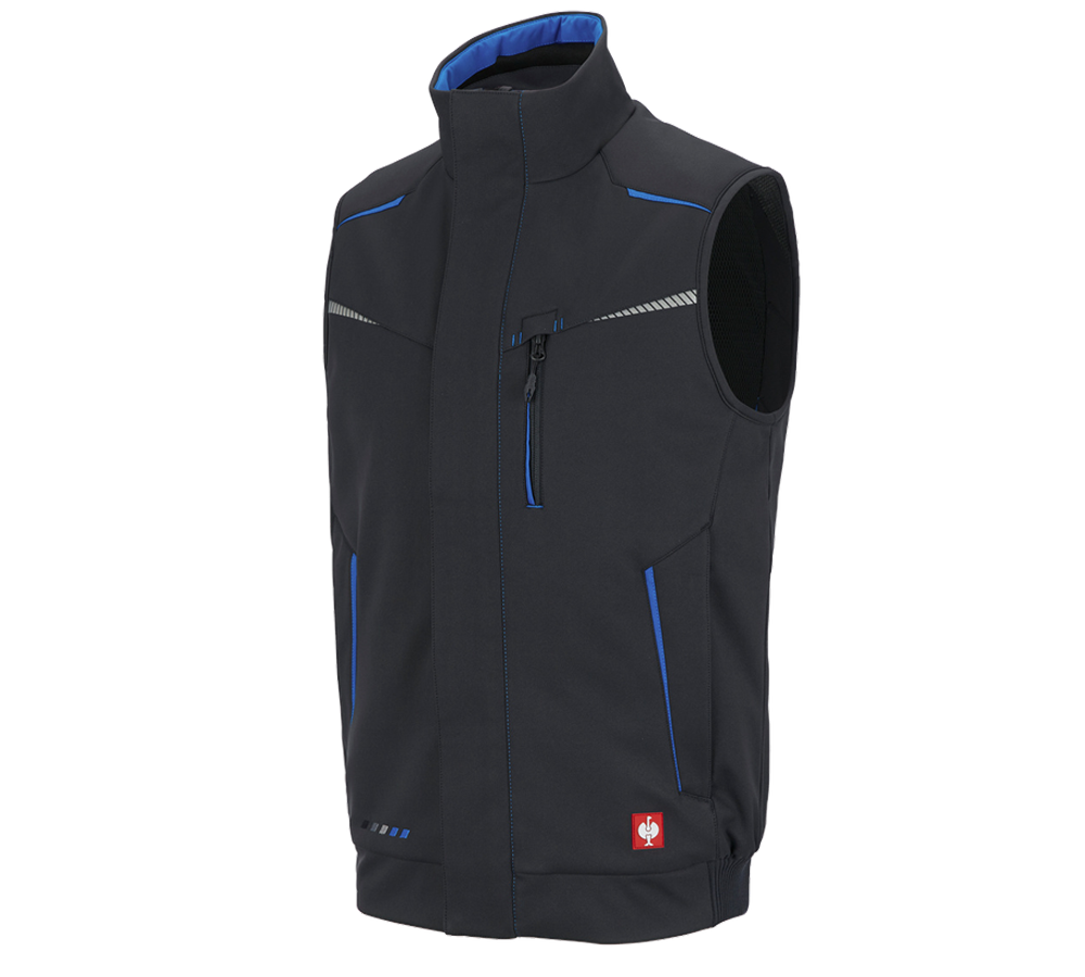 Gilets de travail: Giletsoftshell d'hiver e.s.motion 2020 + graphite/bleu gentiane