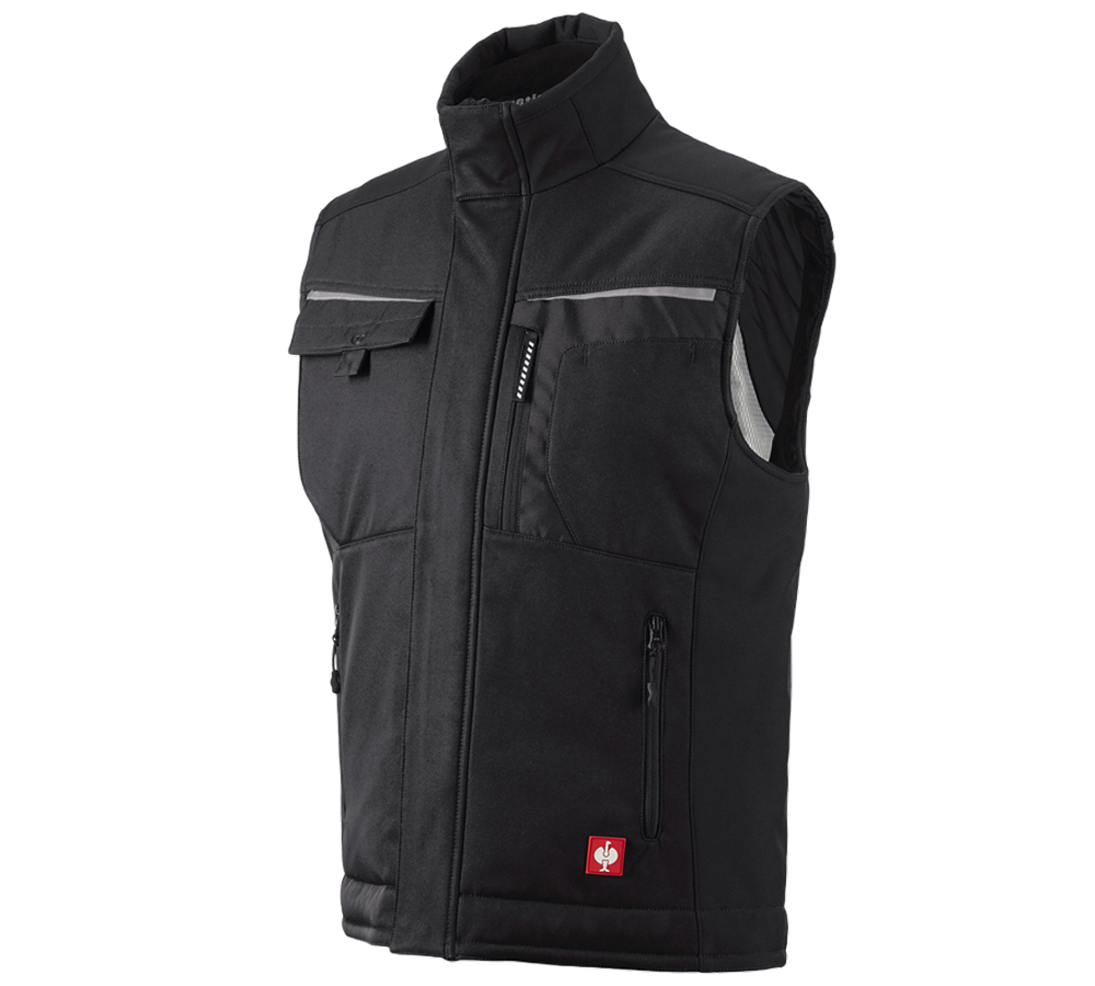 Werkvesten: Softshell-bodywarmer e.s.motion + zwart