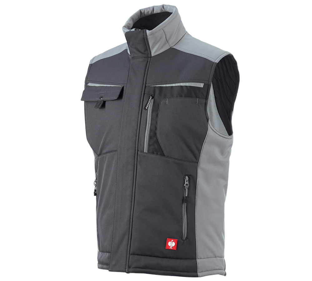 Gilets de travail: Gilet Softshell e.s.motion + graphite/ciment