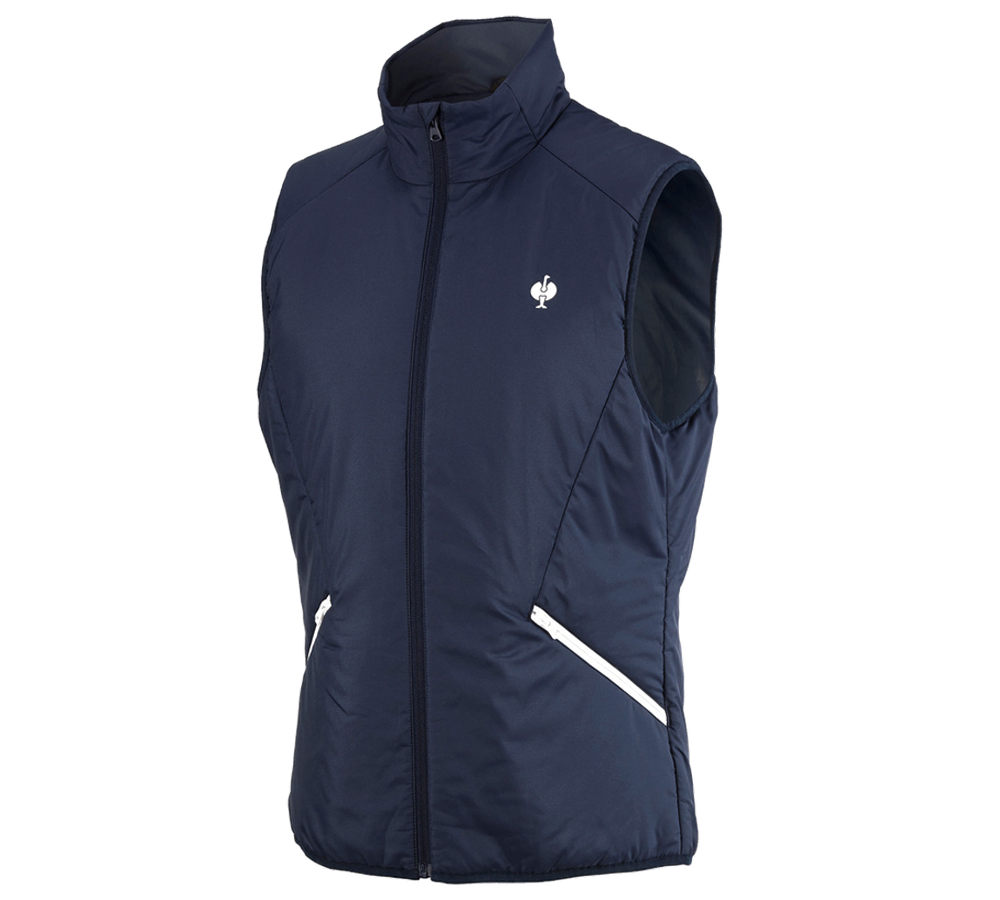 Werkvesten: Bodywarmer e.s.trail + diepblauw/wit