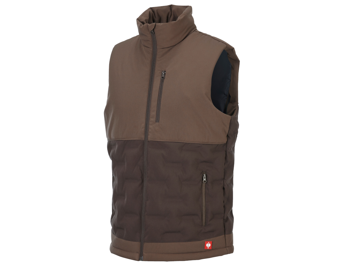 Kleding: e.s. Padded-bodywarmer + hazelnoot/kastanje