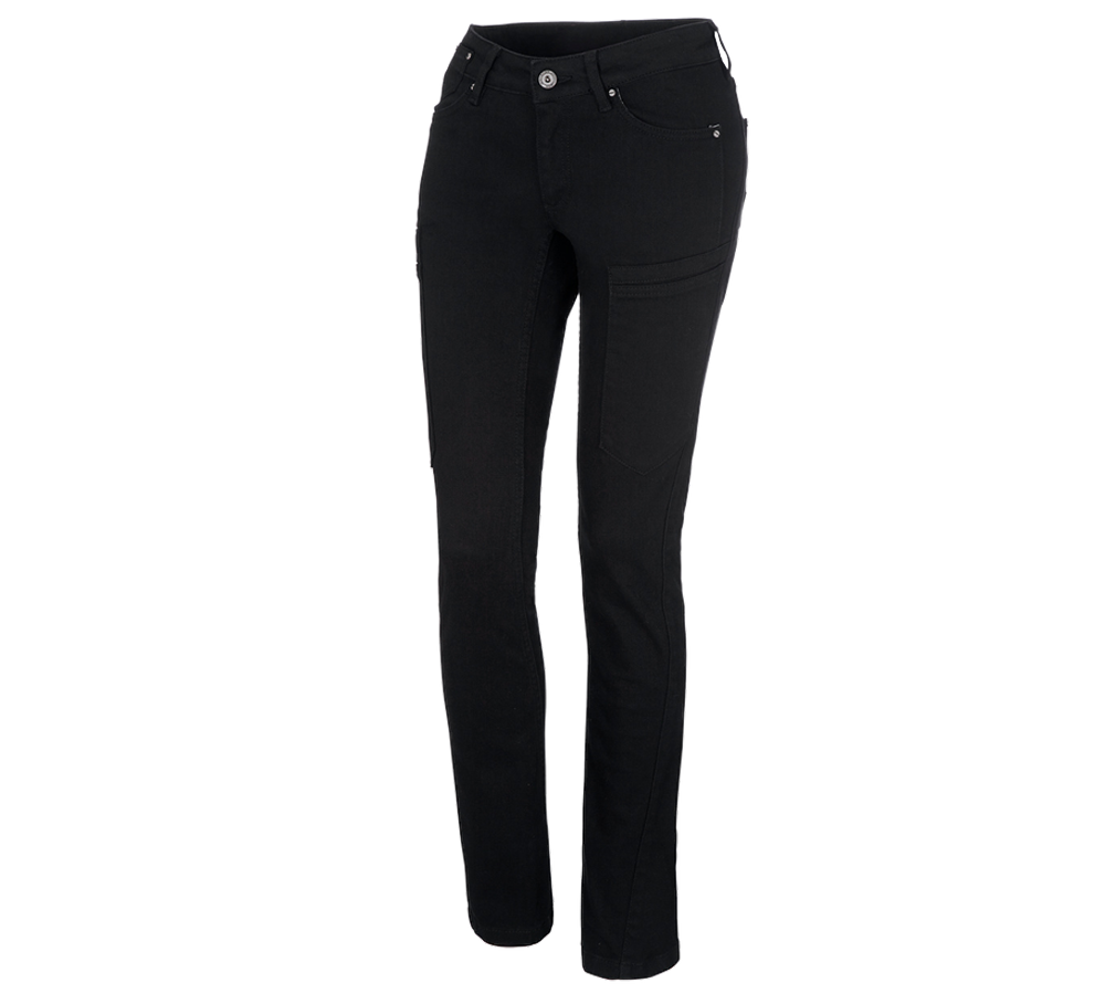 Onderwerpen: e.s. 7-pocket-jeans, dames + zwart