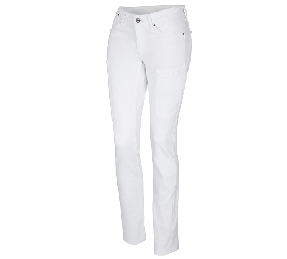 Onderwerpen: e.s. 7-pocket-jeans, dames + wit