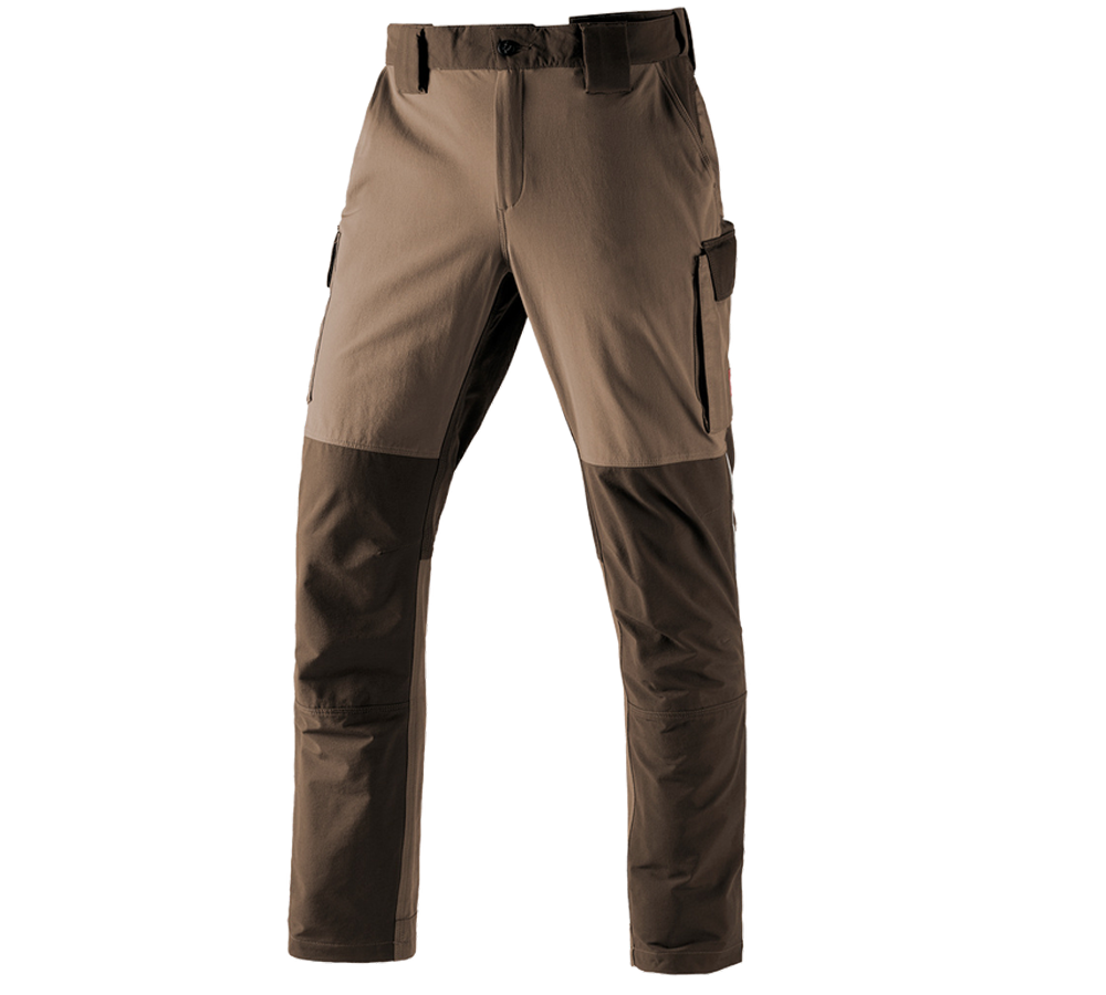 Hosen: Funktions Cargohose e.s.dynashield + haselnuss/kastanie