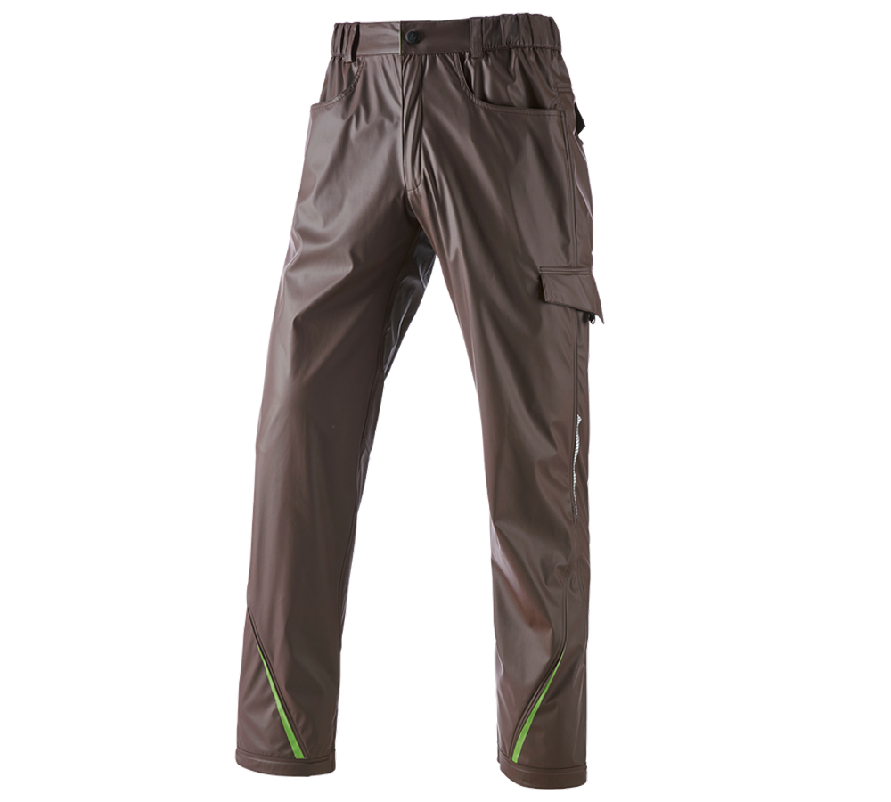 Hosen: Regenbundhose e.s.motion 2020 superflex + kastanie/seegrün