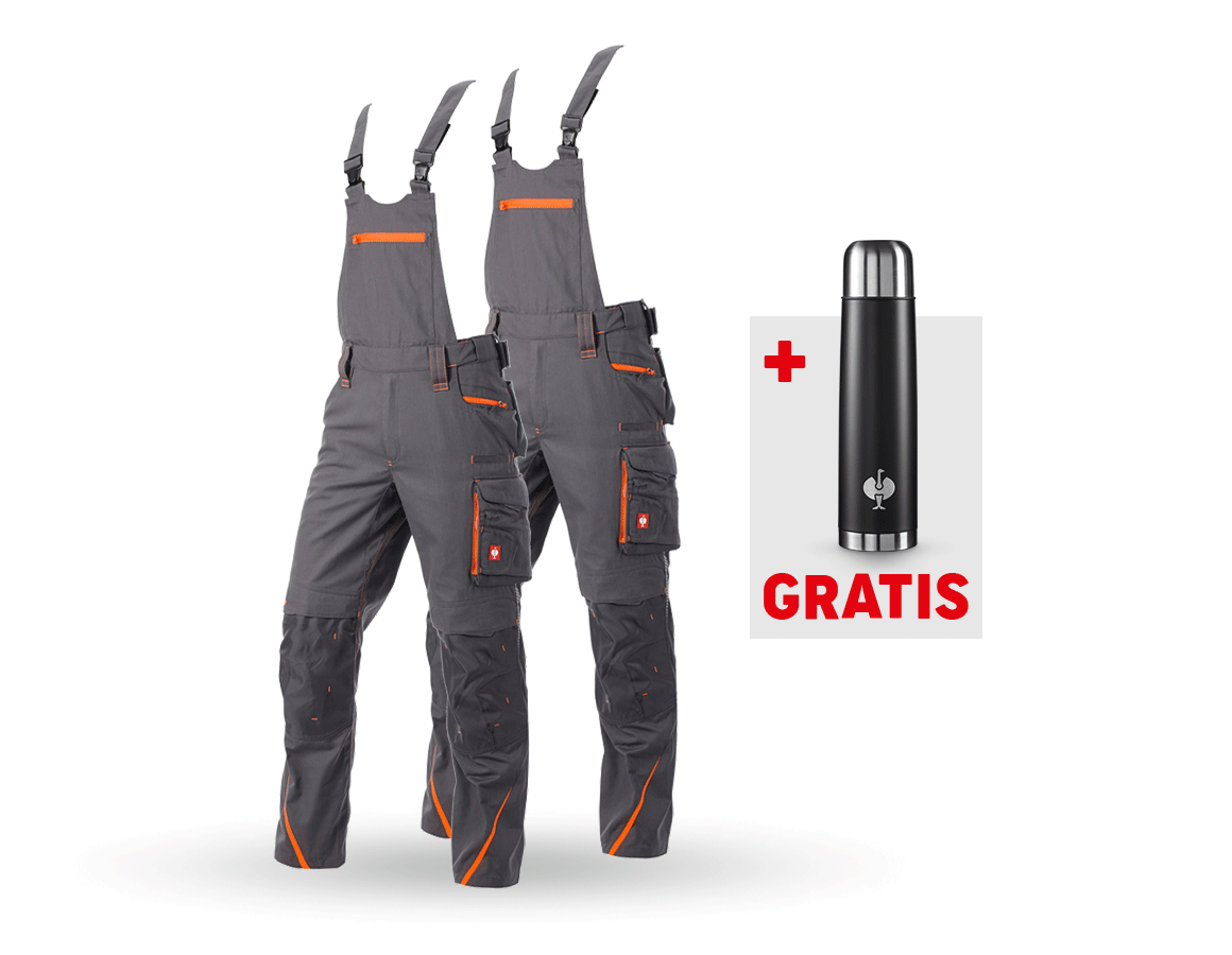 Bekleidungs-Sets: SET: 2x Latzhose e.s.motion 2020 + anthrazit/warnorange