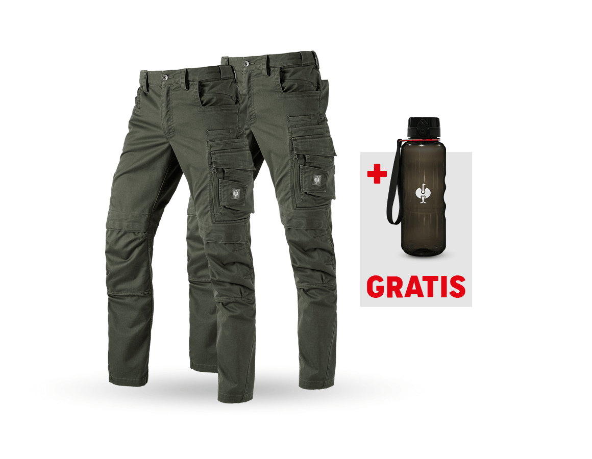 Bekleidungs-Sets: SET: 2x Bundhose e.s.motion ten + tarngrün
