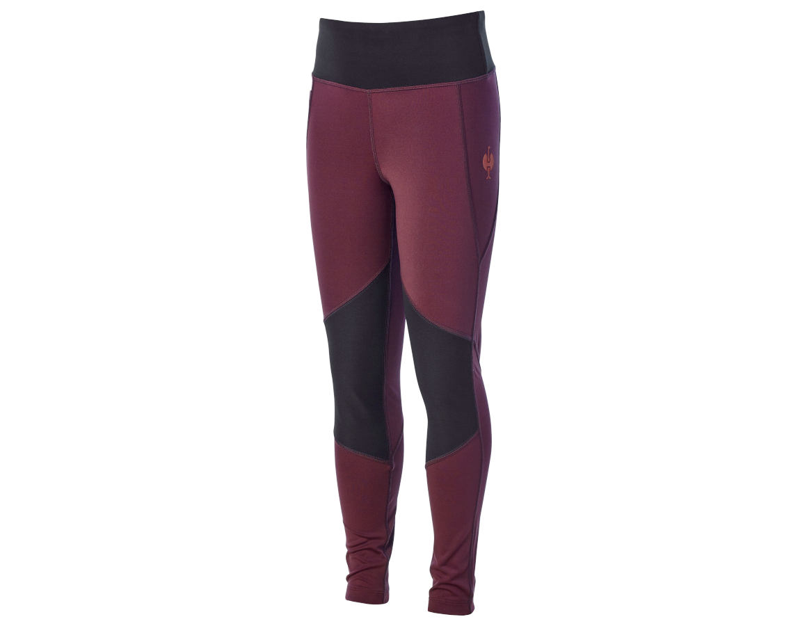 Pantalons: Collant Race e.s.trail, enfants + rouge acajou/rouge opale