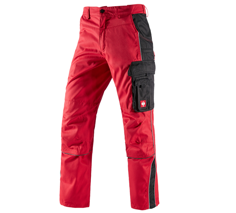 Werkbroeken: Werkbroek e.s.active + rood/zwart