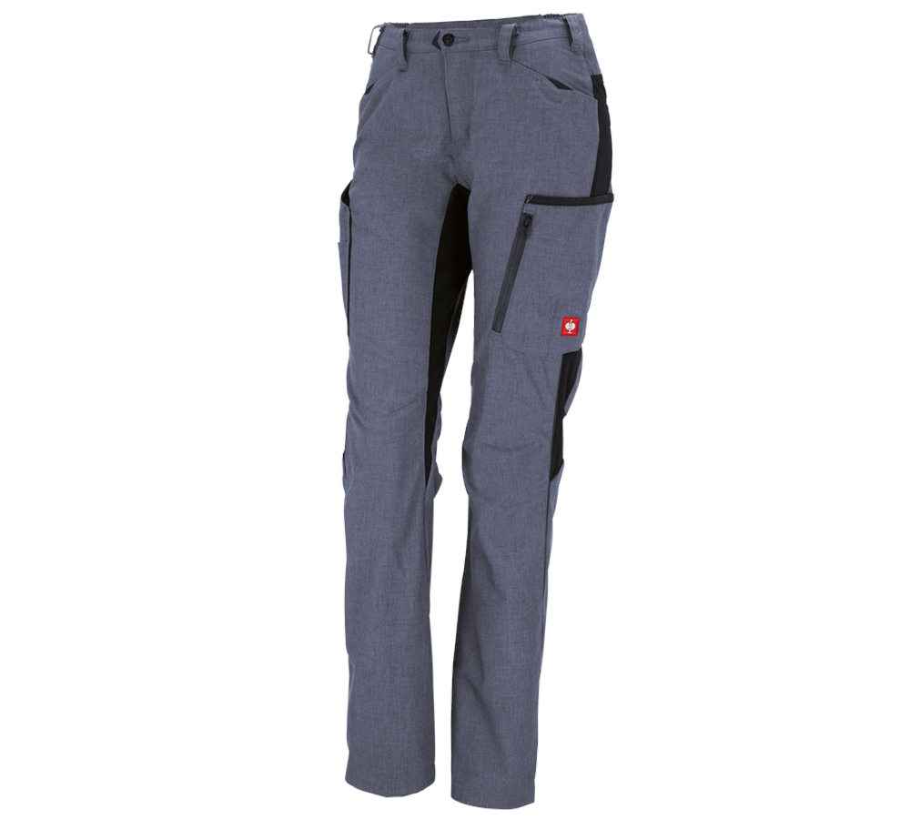 Pantalons de travail: Pantalon d'hiver pour femmes e.s.vision + pacifique mélange/noir