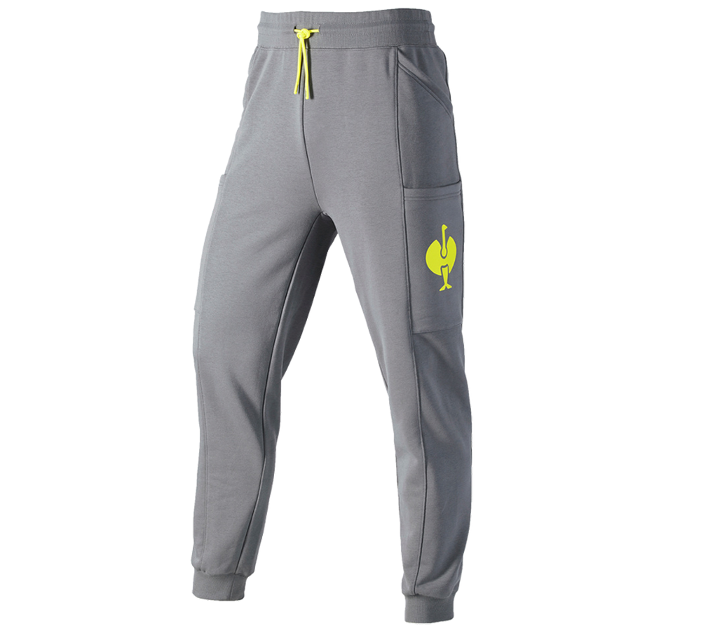 Accessoires: Sweat pants e.s.trail + bazaltgrijs/zuurgeel