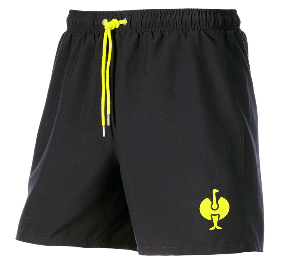 Hosen: Badeshort e.s.trail + schwarz/acidgelb