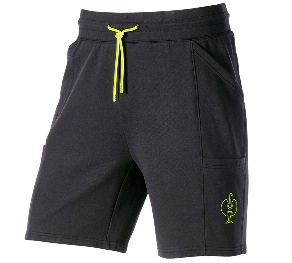 Accessoires: Sweat short light e.s.trail + zwart/zuurgeel