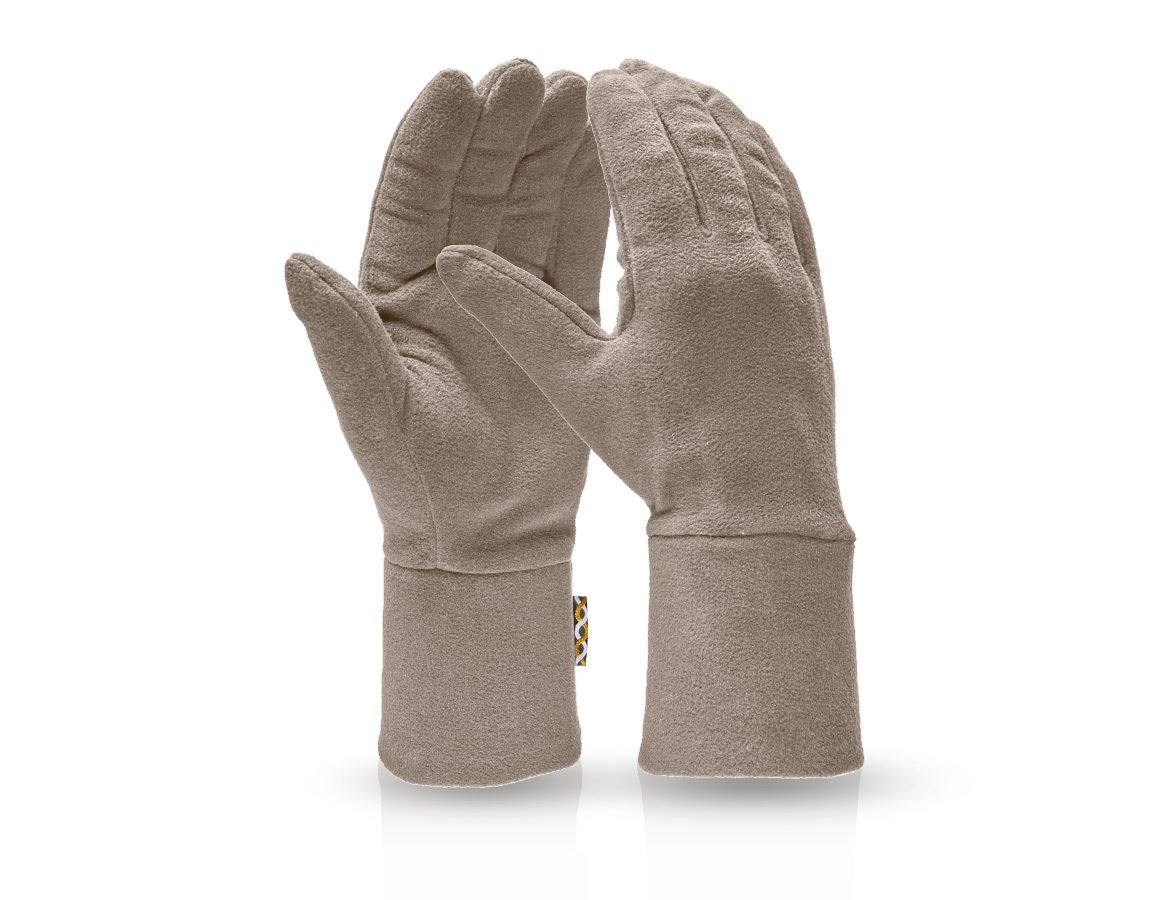 Accessoires: e.s. Gants en laine polaire FIBERTWIN® microfleece + pierre