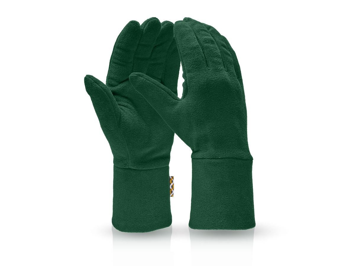 Accessoires: e.s. Gants en laine polaire FIBERTWIN® microfleece + vert