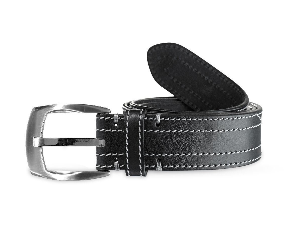 Accessoires: Leren riem Baxter + zwart
