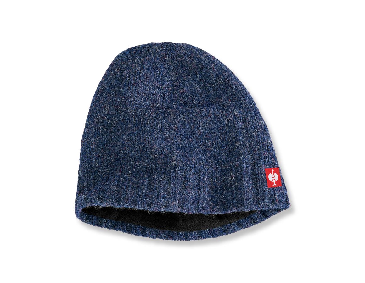 Accessoires: e.s. Bonnet tricoté chaud + bleu nuit