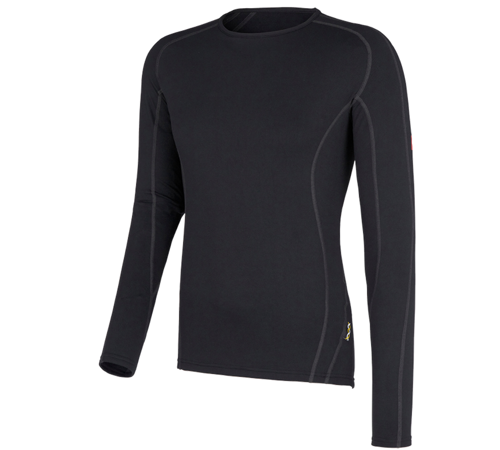 Ondergoed | Thermokleding: e.s. Functionele-Longsleeve clima-pro-warm, heren + zwart