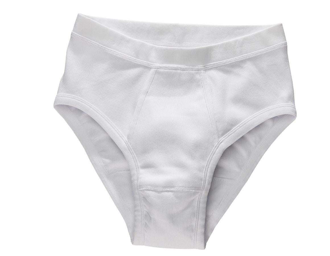 Unterwäsche | Thermokleidung: e.s. Slip Grobripp classic, 2er Pack + weiß