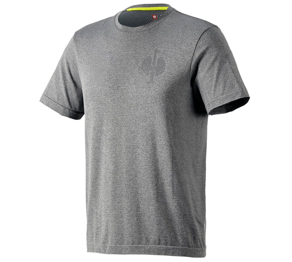 Bovenkleding: T-Shirt seamless  e.s.trail + bazaltgrijs melange