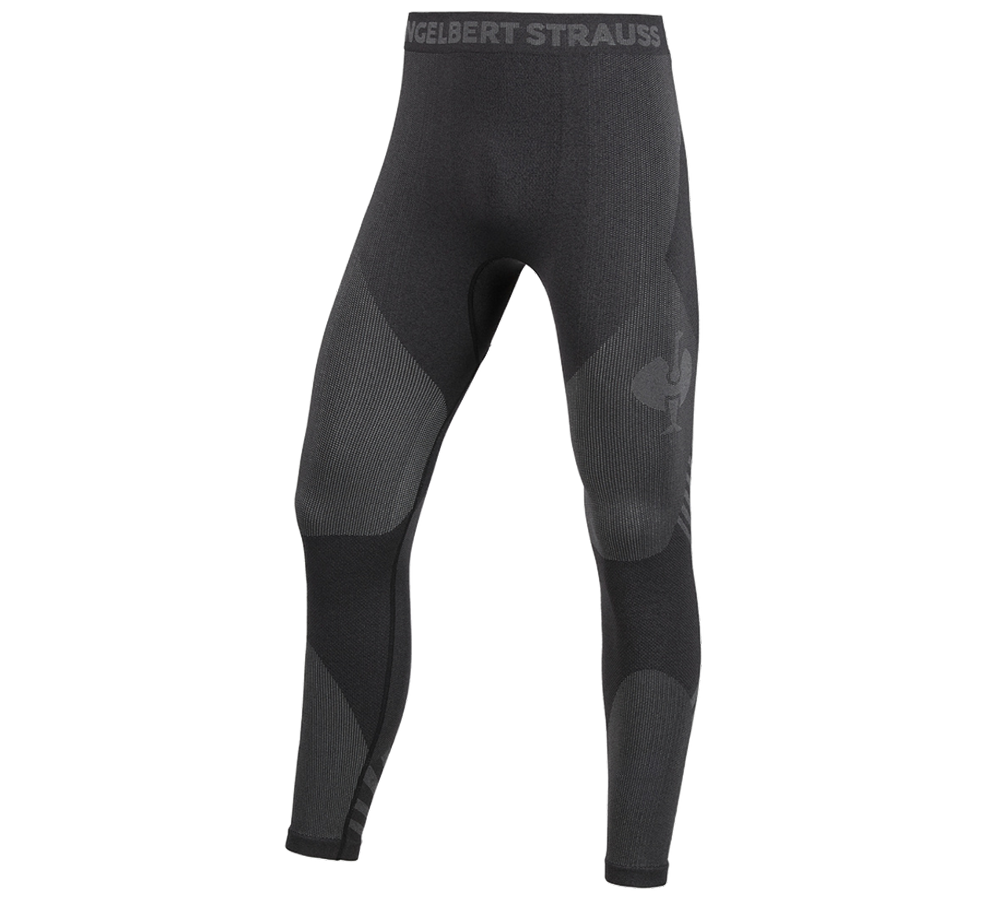 Unterwäsche | Thermokleidung: Funktions-Long Pants e.s.trail seamless - warm + schwarz/basaltgrau