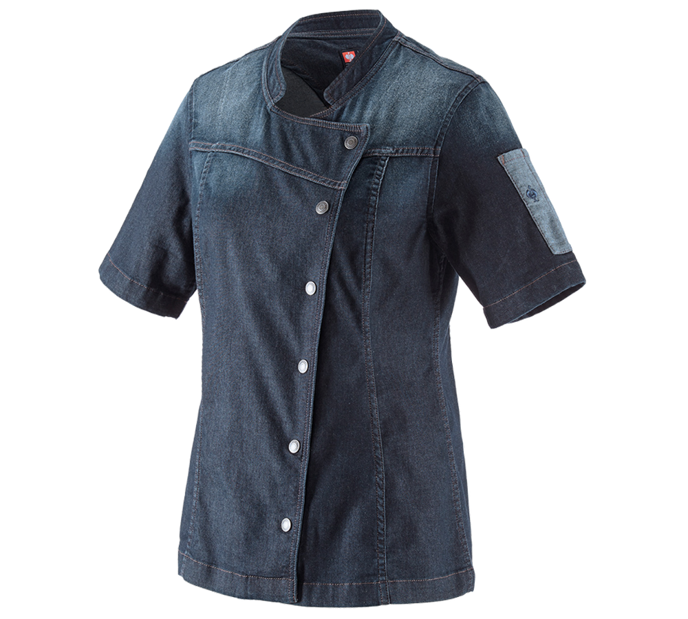 Onderwerpen: e.s. Koksjas denim, dames + mediumwashed