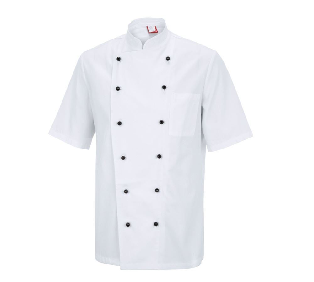 Hauts: Veste de cuisinier Bilbao + blanc