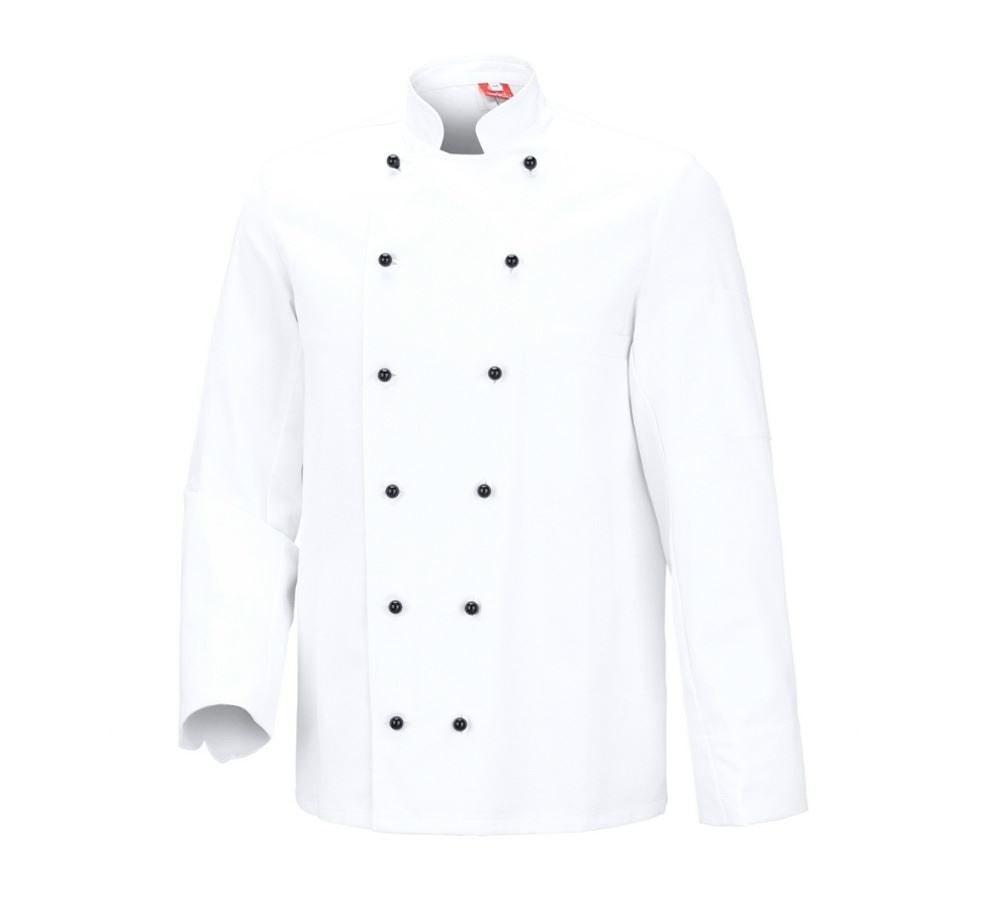 Hauts: Veste de cuisinier De Luxe + blanc