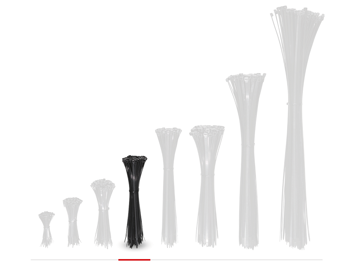 Attache-câbles | Câbles | Cordes: Serre-câbles pour l'intérieur et l'extérieur + noir