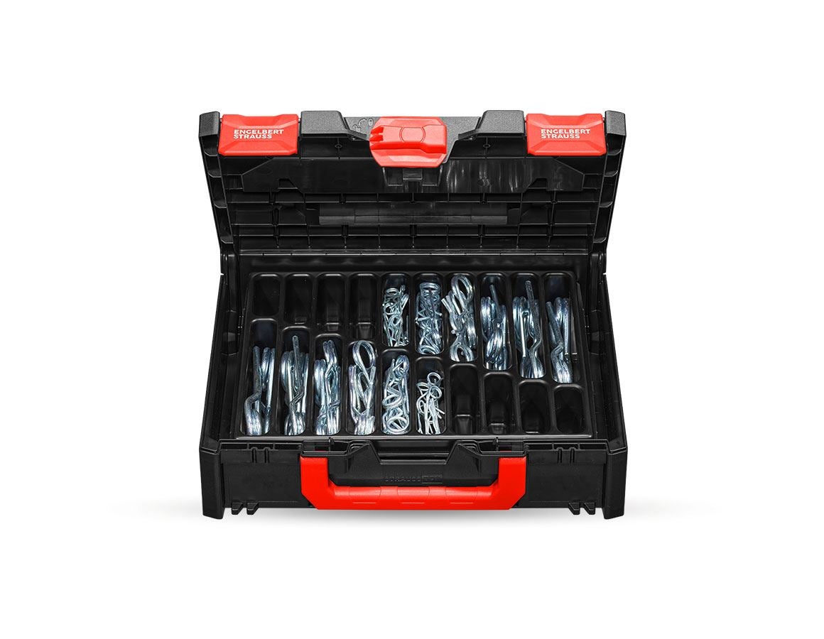 Assortiment kleine onderdelen: Assortiment borgveren in STRAUSSbox 118 midi