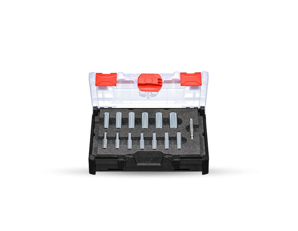 Dopsleutel: Dopsleutelset 1/4 lang in STRAUSSbox mini