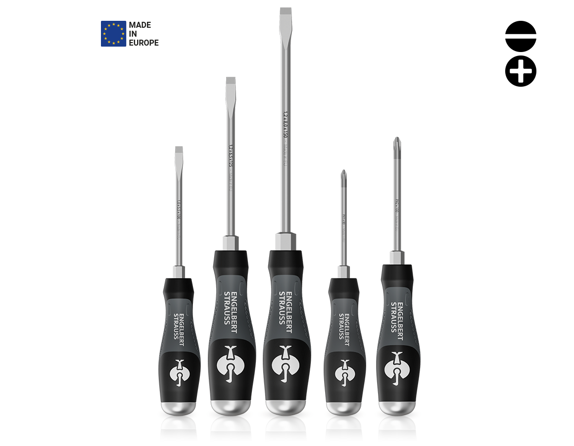 Schroevendraaiers: e.s. 3-C scalpro schroevendraaierset, 5-delig