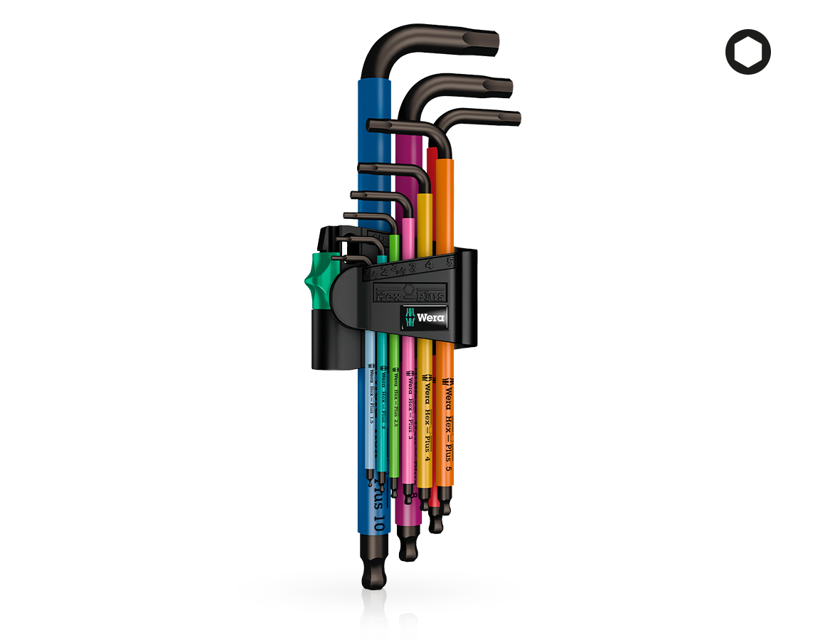 Outils: Jeu de clés coudées Wera 950/9 Hex, 9 pièces