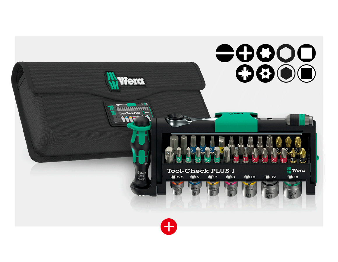 Gereedschap: Wera Tool-Check PLUS 1 + tas