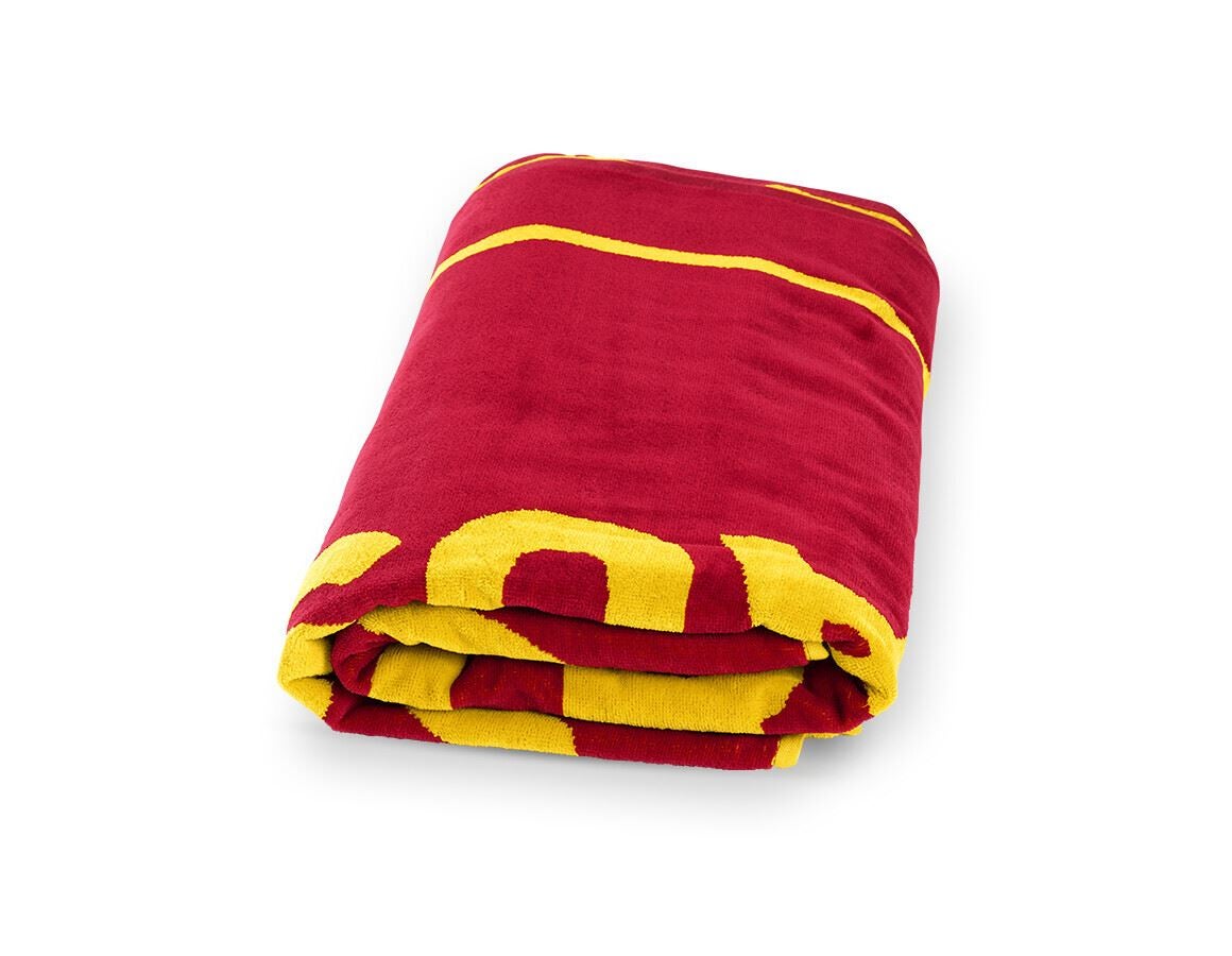 Vêtements: e.s. Serviette de sauna et de plage + rouge opale/jaune chrome