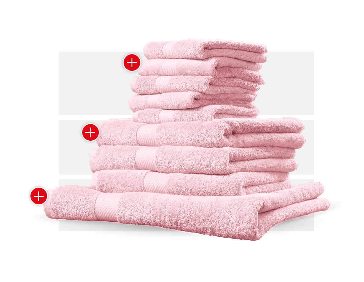 Betriebsbedarf: Handtuch Premium Geschenk-Set + hellrosa