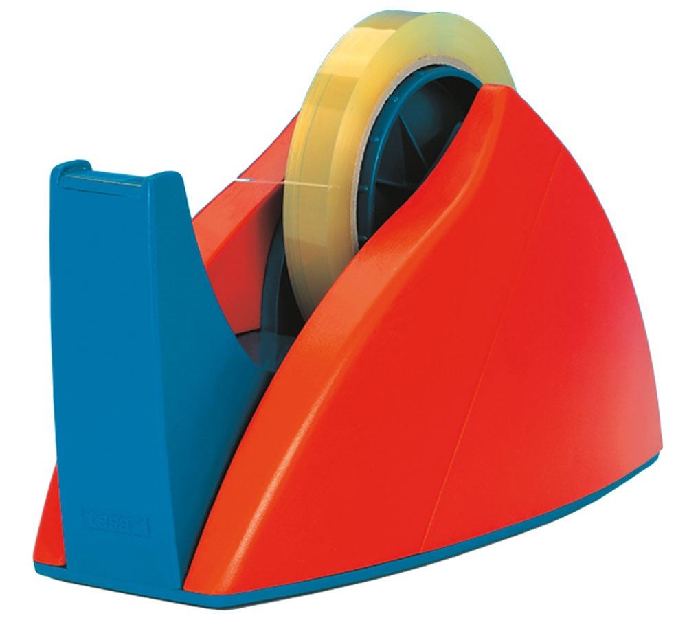 Bureautoebehoren: tesa tafeldispenser easy cut + rood/blauw