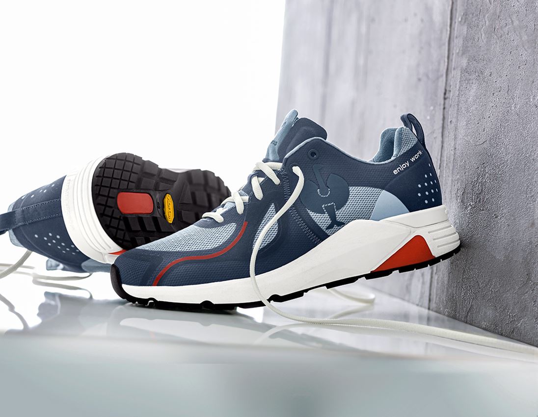 O1: O1 Chaussures de travail e.s. Chete + bleu fer/bleu craie